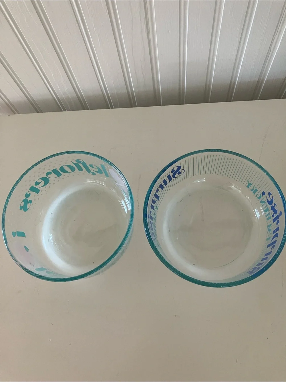 Clear Glass Pyrex Bowls from “Eat My Words” Collection